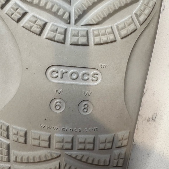 CROCS Light Gray Slide Sandals - Picture 7 of 7
